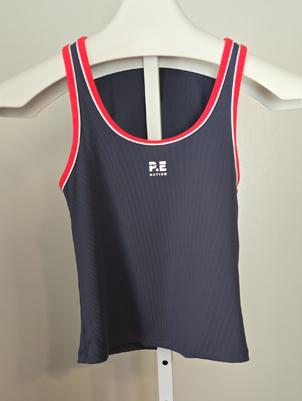 P.E Nation Navy Tank with Red and White Trim